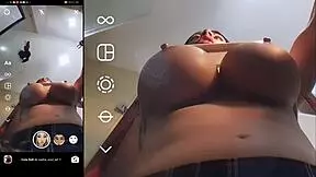 Futanari trap tries out large breast filter