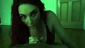 Beautiful 18-year-old gives blow job to stepbro for money
