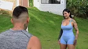 Young Latina's workout routine leads to hot and steamy sex