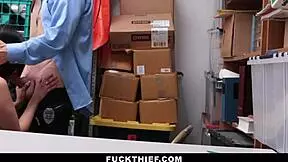 Teen gets punished for shoplifting with hardcore sex