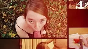 Close up of an 18-year-old giving an incredible blowjob