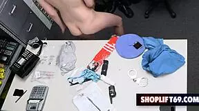 Skinny hippie teen gets deepthroat and hardcore anal at work