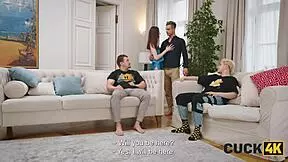 Young Russian slut Margo's double penetration and MILF action