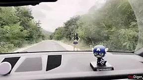 Slutty police babe gets a rough public gangbang and facial