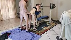 Girl was fucked in gym and received a creampie