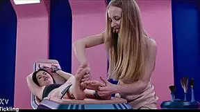 Kinky chick tied up, getting tickled and fucked