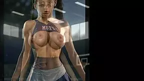 Topless girls who love to get pumped up with sports