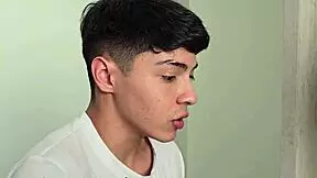 A hot woman is fucking with her stepson and his friend in her house