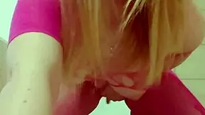 The cute girl with sexy lingerie is masturbating with her fingers