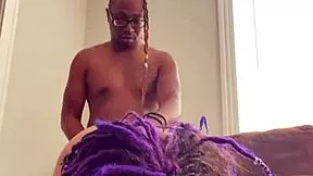 Broke purple dreadhead girl gets a hard dick in her hole