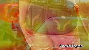 The guy cleaned the car of his girlfriend with big tits