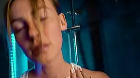 Amateur couple have passionate sex right in the shower, with a climactic finish