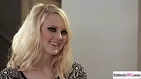The lesbian boss scissored and licked pussy with her young model