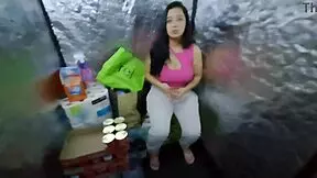 He hid in the pantry and was given a creampie