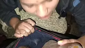 Indian village woman enjoys passionate sex under open sky
