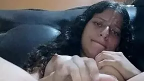 She enjoys masturbating on the furniture and almost gets caught