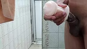 I fuck my toy thinking of my sister-in-low's wide mouth hole