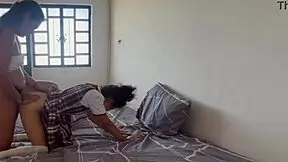 A mature woman kisses HER daughter, exciting her