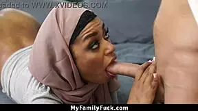 Stepsister’s hijab adds spice to thrilling interracial sex