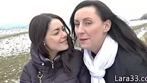 Horny lesbian MILF with big tits gets her pussy eaten by a teen
