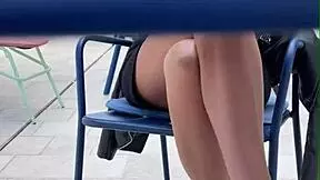 A girl was caught in public for her nudity and got intimate with a stranger