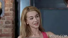 She is fucking in front of her boyfriend, making him watch