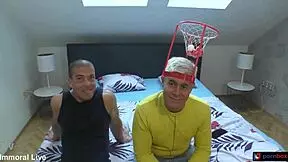 Fans of the football team got a threesome with a young man in celebration