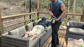 A client gets a special massage experience