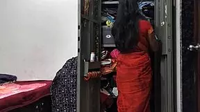 Nurse was cleaning the cupboard when Honor arrived and left