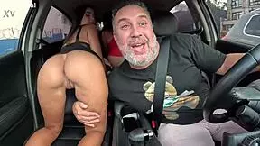 The car was packed tight, turning into a wild street orgy. Maya Hyuga, Candy Debby, and Bia Andrade got down and dirty.