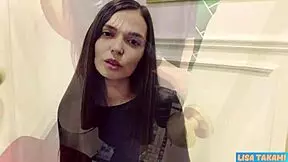 Sanitarium amateur brunette babe Lisa Takami finish off sucking cock and swallowing spew in public